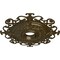 Ekena Millwork Orleans Ceiling Medallion (Fits Canopies up to 8 1/4"), 38 3/8"OD x 6 5/8"ID x 2 7/8"P, Brass CM38OLBRS - alternate 3